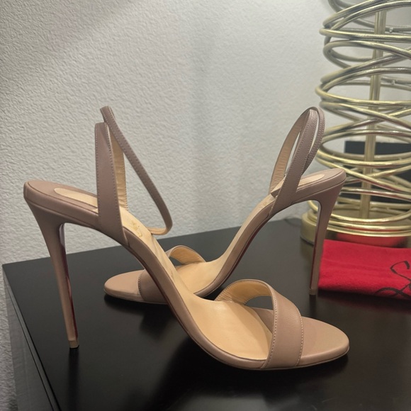 Christian Louboutin Loubigirl 100 Sandal Nappa Nude 40 - Picture 5 of 8